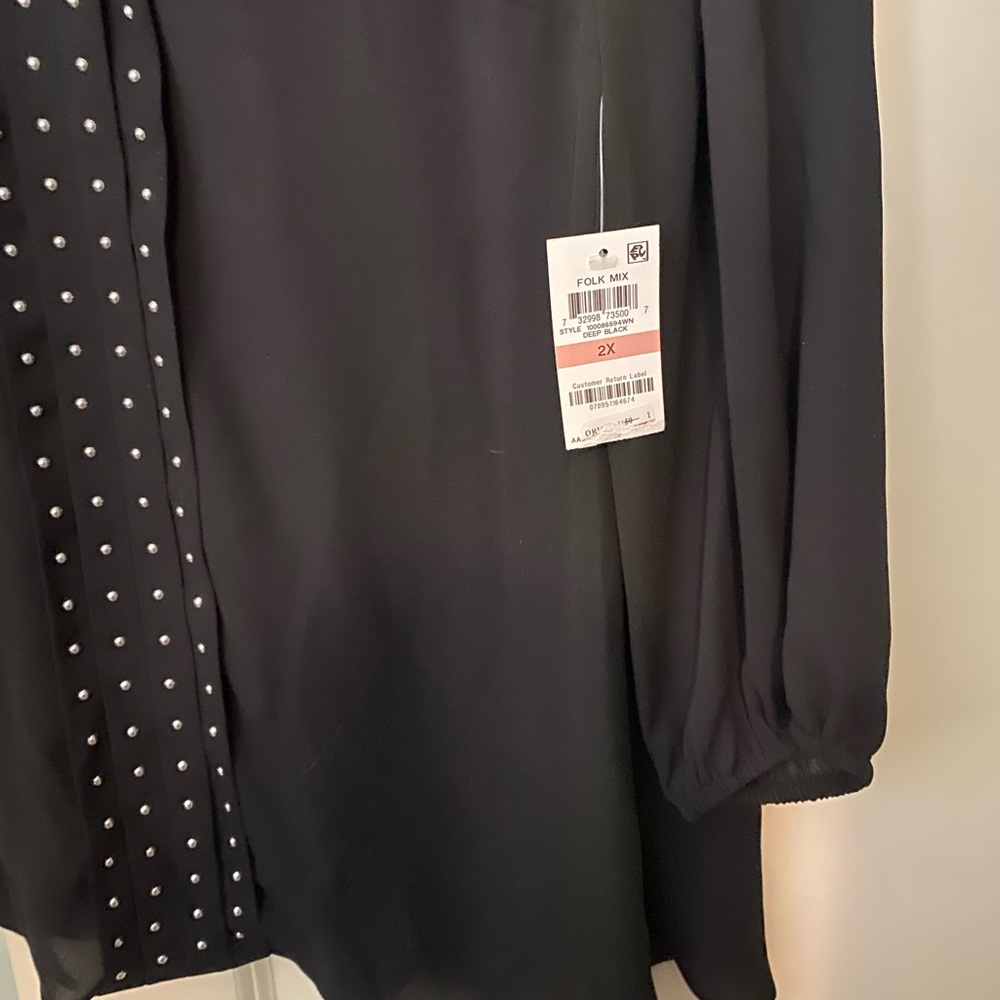 Black JM Collection Blouse - Picture 3 of 3